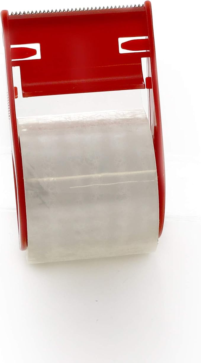 BAZIC Products Clear Packaging Tape, 1.88 in x 800 in, 4-Pack | built-in handheld dispenser for sealing boxes and cartons