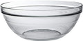 Duralex Gigogne Glass Stackable Mixing Bowls/Prep Bowls Set of 6, Clear. 2½ qt. / 9"