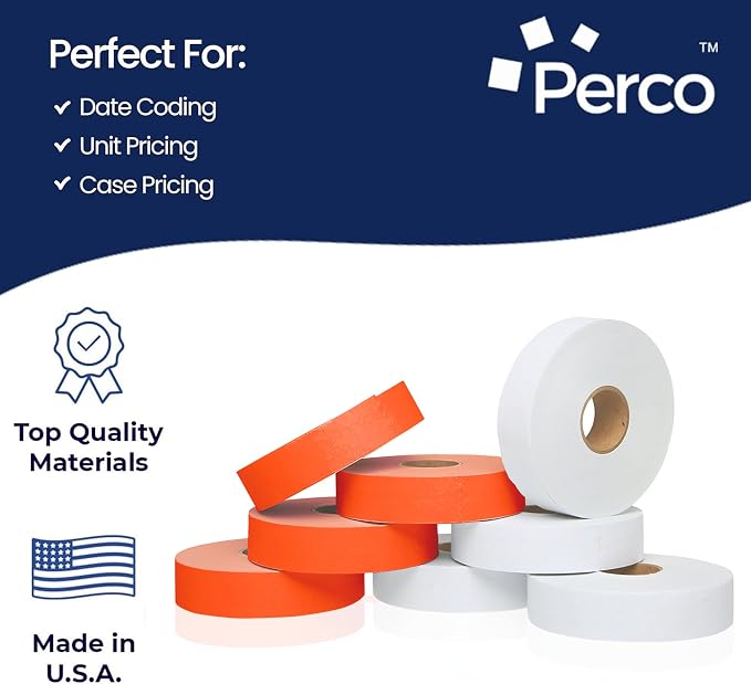 Pricing Labels for Monarch 1131 White and Fluorescent Red - 1 White & Red Sleeve - 40,000 Labels w/ 16 Rolls Value Combo Pack, 2 Sleeves - Made in USA