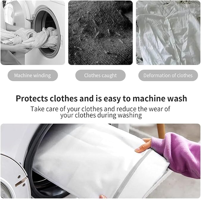 1-10PCS White Durable Honeycomb Mesh Laundry Bags For Delicates Net Fabric Durable And Reusable Delicate Wash Bag(40X50cm,10Pcs)
