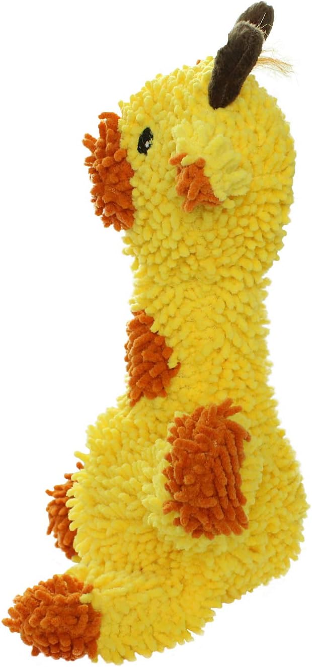 MIGHTY Tuffy Microfiber Medium Ball Giraffe Dog Toy | Ultra Durable Plush Toy with Multiple Layers & Reinforced Seams , Washable and Floats , Mighty® Construction