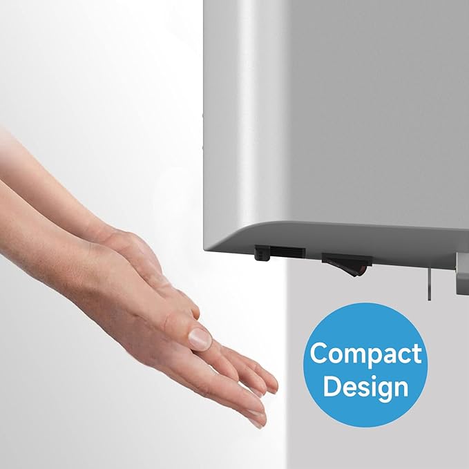 High-Speed Hand Dryer Automatic Hot & Cold Airflow,1250W 110V Wall Mounted Hand Dryer for Home Bathroom, Compact Commercial Hand Dryer Silver