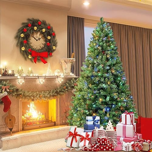 SHareconn 6.5ft Prelit Premium Artificial Classic Spruce Christmas Tree with Remote Control,Timer