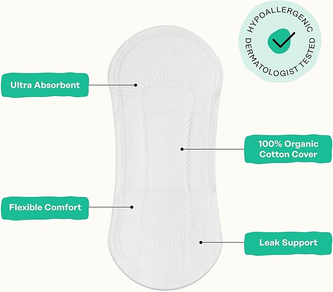 Honey Pot - Herbal Everyday Panty Liners for Women - Infused w/Essential Oils for Cooling Effect & Organic Cotton Cover – Medium Pack -Feminine Care - 50 ct