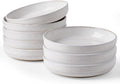 famiware Milkyway 33 oz Bowl Set, Pasta Bowls Set of 8, Salad Bowls, Double Reactive Glaze, Sturdy & Stackable, Ideal for Housewarming, Festivals, White with Speckles