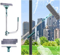 3 in 1 U Shaped Window Cleaning Tool Kit, 4 Piece Set, Blue, Double Sided, Plastic Blade, 22 inches, 131.7 cm, Aluminum Handle, Cleaning Squeegees