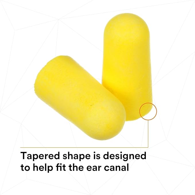 3M Ear Plugs, 200/Box, E-A-R TaperFit2 312-1219, Uncorded, Disposable, Foam, NRR 32, For Drilling, Grinding, Machining, Sawing, Sanding, Welding, 1 Pair/Poly Bag