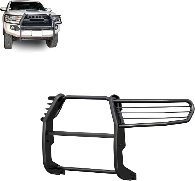 Black Horse Grille brush Bumper Guard Modular Black Compatible with 2016-2023 Toyota Tacoma-17A096402MA