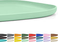 SMILOOL Waterproof Silicone Pet Food Mat with Raised Edge for Dog & Cat | 12" x 12" Non-Slip Small Pet Feeding Mats with Lip for Food & Water Bowl, Food Grade, Easy Cleaning, Mint Green