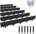 Galvanized Steel Landscape Edging Border 6 Packs 42'' L x 8'' H, Metal Landscape Garden Edging Border with 6 Stakes, Hammer-in Lawn Edging for Landscaping, Flower Bed, Yard, Pathway (21ft Total)