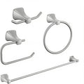 Brushed Brushed Nickel Bathroom Hardware Set 4 Piece Brushed Nickel Bathroom Accessories Set, 23.6 inch Bath Towel Bar Set | Towel Hook | Toilet Paper Holder | Hand Towel Holder