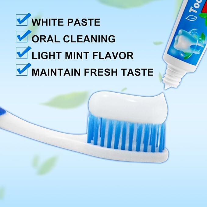 0.176 oz Bulk Travel Size Toothpaste,100 Tubes 5g Extra Small | Toothpastes Travel Size Bulk Mint Flavor Mini Disposable Toothpaste for Hotel,Guests,Homeless,School(Too Small,Single Use)