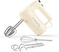 Lord Eagle 5-Speed Hand Mixer Electric, 300W Compact Handheld Mixer, Portable Kitchen Egg Beater with 5 Attachments & Storage Bag, Cake Supplies for Bread Dough Baking, Lightweight, Cream