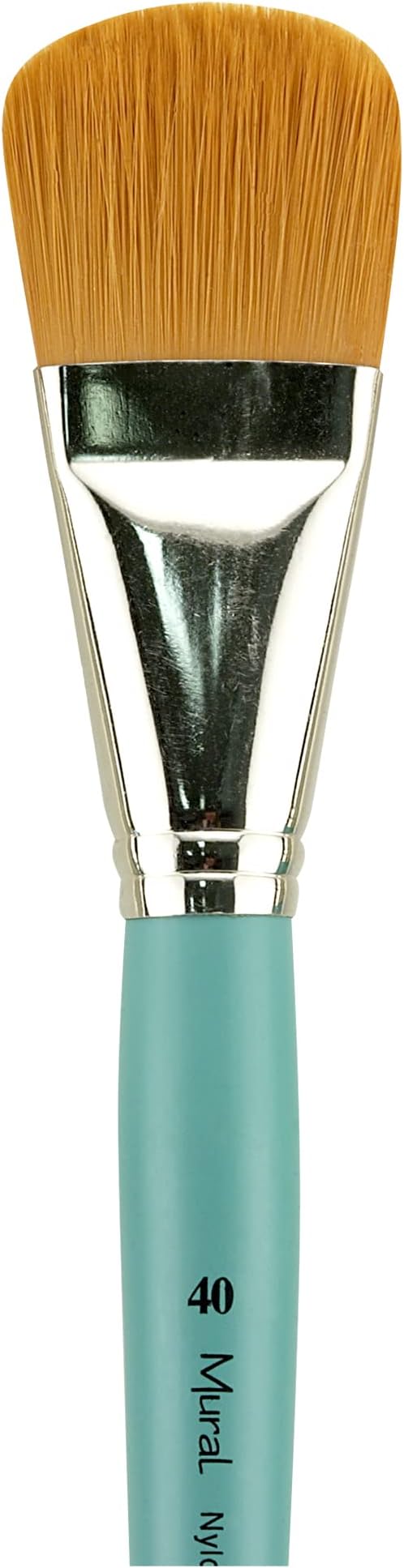 Creative Mark Art Supplies Large Mural Synthetic Golden Taklon Paint Brush - Filbert #40 - Artist Supplies for Acrylics, Watercolors, and Oils - Durable, Resilient, Seamless Ferrules