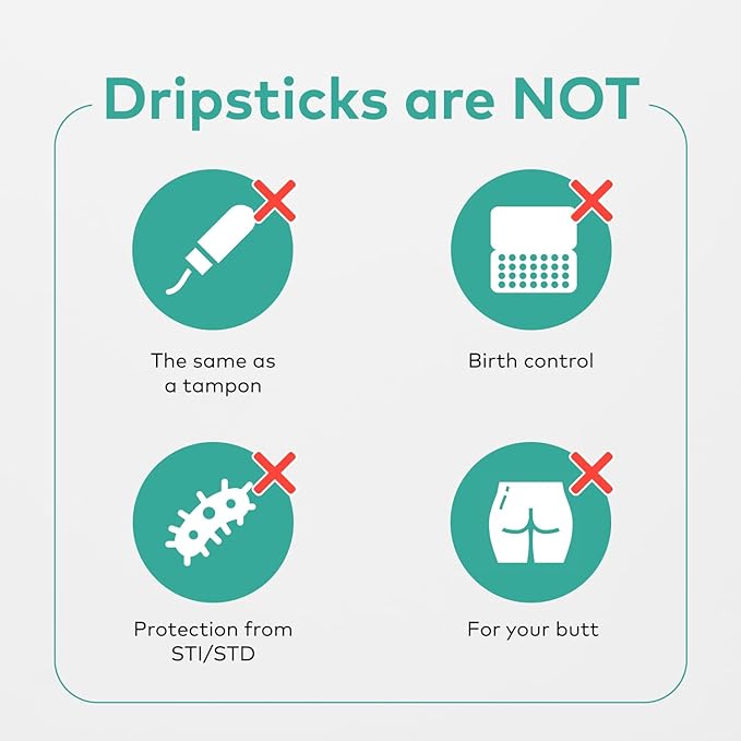 Dripstick Absorbing Sponge For Women - Awkward Essentials Dripstick 10 Pack of Sterile Post Coitus Sponges for Feminine Care and Hygiene