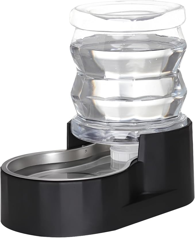 RIZZARI 4L Gravity Cat Water Dispenser:Spill Resistant for Apartments | No Filter Required/Leak-Resistant Design/Easy to Refill,Easy to Clean/Stable Anti-Tip Base/Food-Grade Materials