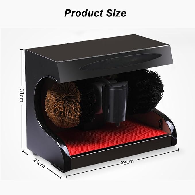 Dual-Brush Automatic Electric Shoe Polisher, High Efficiency Shoe Cleaning Polishing Brush, Ideal for Home and Office (Gold)