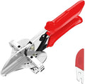 GARTOL Ratchet Miter Shears, Effortless Multi-Angle Cutter for Shoe Moulding & Quarter Round, 45°-135° Adjustable Trim Scissors for Softwood, PVC and Crafting with SK5 Steel Blade & Spare Blade