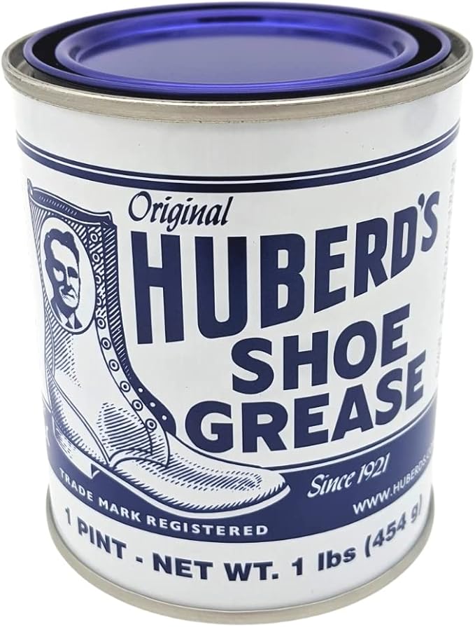 Huberd's Shoe Grease 16 oz, Leather Conditioner and Waterproofer for Boots, Shoes, Saddles, and Gear. Beeswax and Pine Tar Formula. Since 1921.