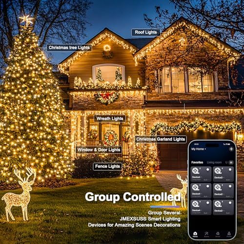 JMEXSUSS 800 LED RGB String Light Outdoor Indoor, Halloween Lights Plug in