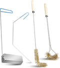 4-in-1 Fryer Cleaning Tools, Applies to Commercial Kitchen, Fryer, Drain | Include L Shaped Fryer Cleaning Brush, Deep Fryer Crumb Scoop, Long Handle Deep Cleaning Brush, Deep Fryer Cleanout Rod