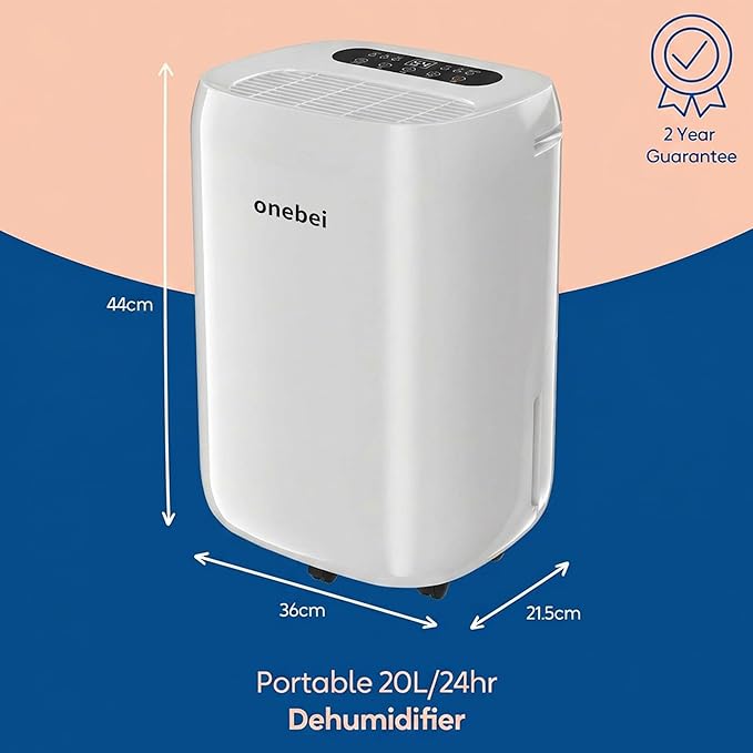 2500 Sq.Ft Dehumidifier, Max 50 Pint/D, Smart Compressor Dehumidifier with 2.8L Water Tank, 1-24H Timing, Auto Defrost, Automatic Cycle Dehumidification for Basement, Bathroom, Bedroom