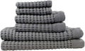 GILDEN TREE Waffle Towel Set Quick Dry Thin | 2 Bath Towels | 2 Hand Towels | 2 Washcloths, Modern Style (Slate)