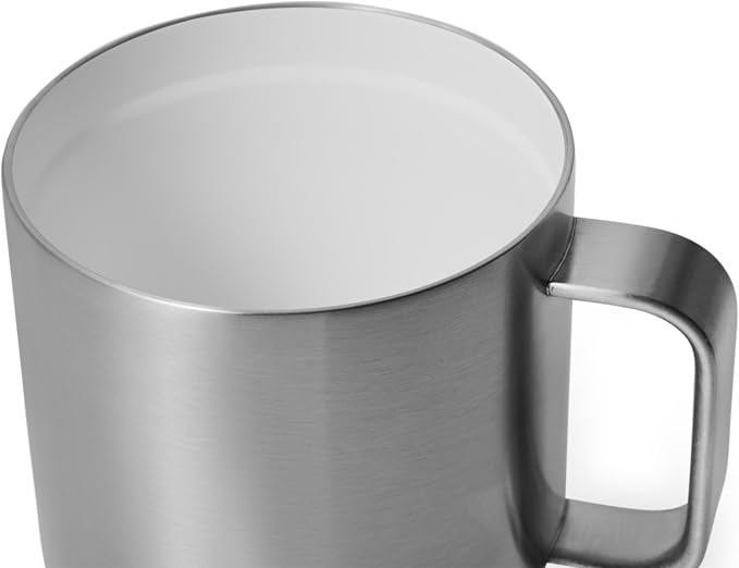 YETI Rambler 14 oz Ceramic Lined Stackable Mug, Vacuum Insulated, Stainless Steel with MagSlider Lid, Stainless