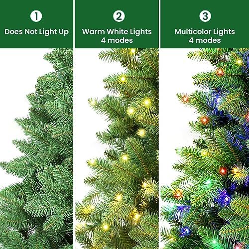 SHareconn 6.5ft Prelit Premium Artificial Classic Spruce Christmas Tree with Remote Control,Timer