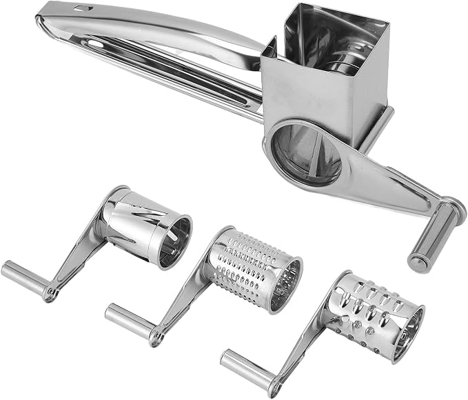 Cheese Grater, Handheld Grater Stainless Steel Cheese Grater Fruit Shredder Hand Held Grater Stainless Steel Used for Family Kitchen 3 X Grater Peeler