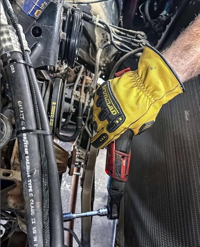 Ironclad Mens Work Glove 360 CUT LEATHER IMPACT, Yellow, Medium US