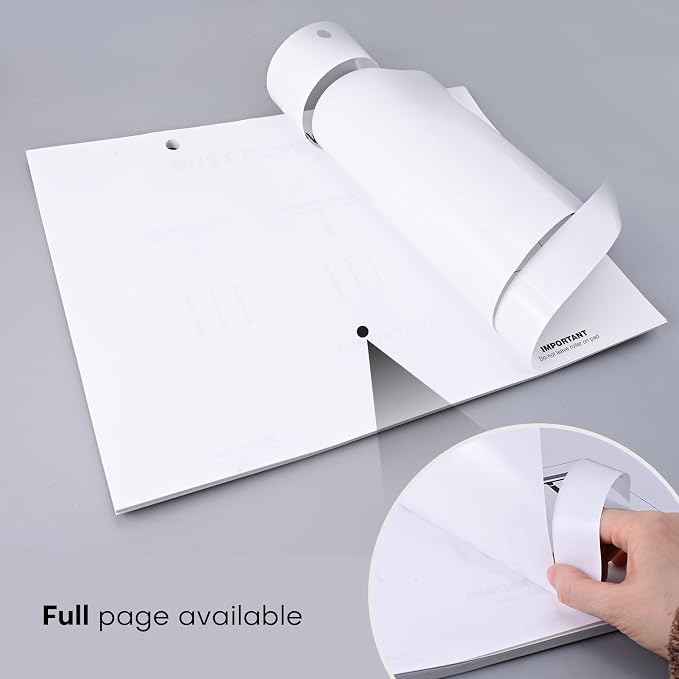 NEWISHTOOL Cleanroom Dust Removal Pad Self Sticky Paper - 60 Sheets | Dirt Lint Free Paper, Safe Collector Tool, Anti-Static Roller Cleaning Mat, No Adhesive Residue, for Electronics Industry