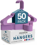 Utopia Home Plastic Hangers 50 Pack – Space Saving Clothes Hanger Pink | Durable & strong | Closet organizer & storage | Ideal for apartments, dorms & stocking stuffers