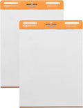 Amazon Basics Sticky Easel Pads for Presentations, Brainstorming, Classroom Use, Bleed-Resistant, Easy to Hang, 25 x 30 in, White, 2-Pack