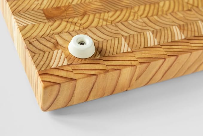 Larch Wood Canada End Grain Medium Cutting Board, Standard Line, Handcrafted for Professional Chefs & Home Cooking, 17-3/4" x 13-1/2" x 1-5/8"