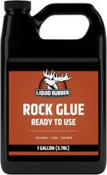 Liquid Rubber Rock Glue for Landscaping - Pea Gravel Stabilizer, 1 Gallon | Professional Grade, Outdoor, Ready to Use - Clear Drying, Permeable, Water-Based for Stone & Pea Gravel, 50 sq ft/Gal