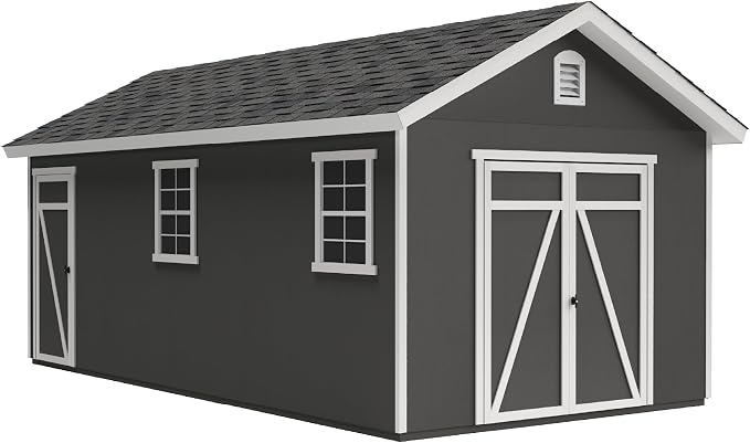 Expanse 10x20 Do-It-Yourself Wooden Storage Shed with Floor Kit - Does not Include Paint or Roofing Shingles