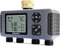 Insoma 4-Zone Water Timer with Brass Inlet, Automatic Garden Hose Timer with Manual/Rain Delay & Large Display, IPX5 Waterproof Faucet Timers for Sprinkler System, Yard, Lawn, Greenhouse