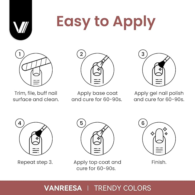 VANREESA 24 Pcs Gel Nail Polish Set -Elegant Colors Gel Polish with Base Coat & 4 Effects of Top Coat Pearl White Nude Brown Red Orange Gray Black Glitter Gel Polish Set Nail Kit Gifts for Women Girls