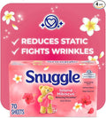 Snuggle Dryer Sheets 70 Count (Pack of 4) Scent May Be Vary (Fabric Softener Sheets, Island Hibiscus & Rainflower)