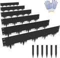 Galvanized Steel Landscape Edging Border 6 Packs 42'' L x 9.5'' H, Metal Landscape Garden Edging Border with 6 Stakes, Hammer-in Lawn Edging for Landscaping, Flower Bed, Yard, Pathway (21ft Total)