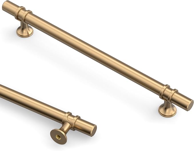 Asidrama 10 Pack 12.6 Inch(320mm) Champagne Bronze Kitchen Cabinet Handles, Cabinet Pulls Kitchen Cabinet Hardware Cupboard Handles Drawer Pulls