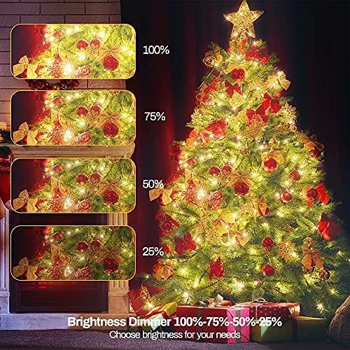 300 LED Warm White to Multicolor Christmas Tree Lights Outdoor