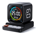 TK3 Pomodoro Timer Cube, Desk Productivity Timer with 5/10/30/60 Min Presets, Custom Countdown, Stopwatch, Clock, 3 Alarm, Silent, Vibrate & Sound Mode, for Task, ADHD, Study, Kitchen,Obsidian Black