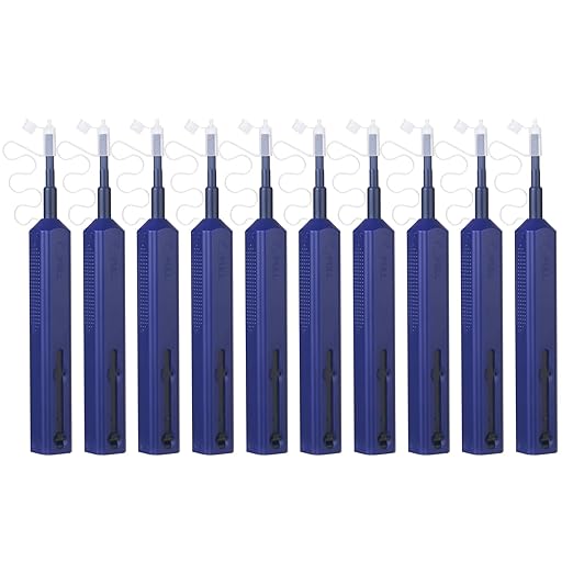 Xunsomten- 10 PCS Fiber Optic Cleaner Pen, LC/MU 1.25mm Ferrules Fiber Cleaning Pen Connector Clean, More Than 800+ Times, Fiber End Face Cleaner Tools, Includes Dust Caps