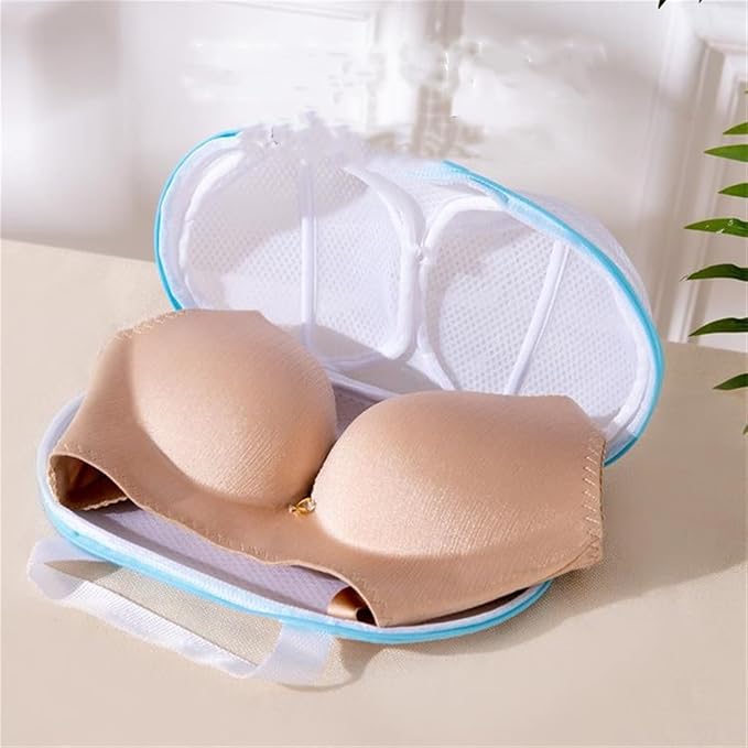 Mesh Laundry Bags，Washing Machine Wash Bags， 2pcs Brassiere Use Travel Protection Mesh Machine Wash Cleaning Bra Pouch Washing Bags Net Underwear Anti Deformation(Blue)