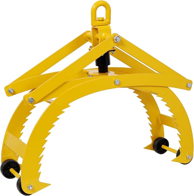 Automatic Grip and Release Log Tongs with 360° Swivel, 3300 LBS Capacity