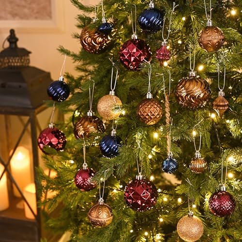 Valery Madelyn 100ct Christmas Tree Decorations Variety Ball Ornaments Set