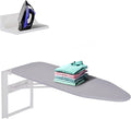 Ivation Wall-Mounted Ironing Board With Storage Shelf, Foldable 36.2” x 12.2”, Fold Down Ironing Station for Home, Apartment &, Easy-Release Lever, Removable Cotton Cover & Dorms, Hardware Included