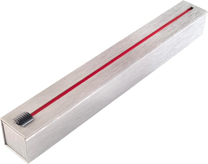 ChicWrap Stainless Steel Design Refillable Foil Dispenser - Includes One 18"x 30' Roll of Professional Grade Aluminum Foil - Reusable Dispenser w/Slide Cutter - Kosher Certified